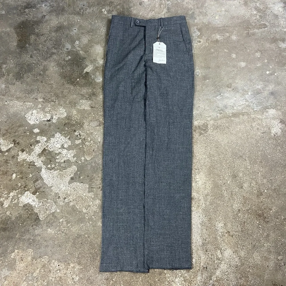 NWT Joseph Abboud Heritage Dress Pants Size 30 Gray Wool Pleated Straight Fit